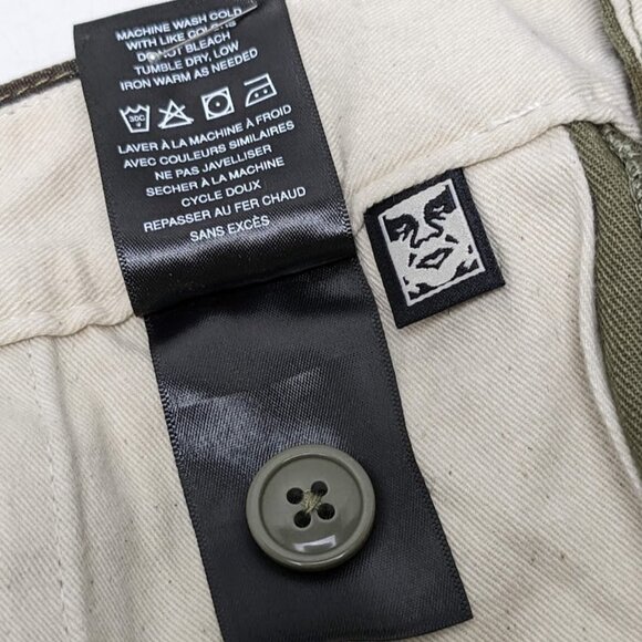 OBEY Shorts Men's Size 30 Green Camo Camouflage Lagger Pockets - NEW - Picture 7 of 9